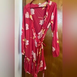 Billabong Wrap Dress Red Medium